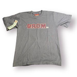 Quiksilver‎ Graphic T-Shirt Size Boys Large Dark Gray Shirt Retro Skater Y2K
